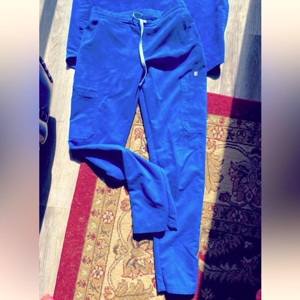 Royal Blue Figs Scrub Set